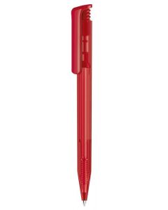 Senator pen with logo SUPER HIT CLEAR RED 186 Quality Senator pen with your logo also available in other colors Push ball pen Clear finish and polished clip. Equipped with a premium "Magic Flow" long capacity X20 (1.0 mm) refill giving a writing length of 1800m, in blue or black ink. We use different printing techniques to add your logo. Depending on the surface we can use embroidery, engraving, 360° imprint or screenprint.